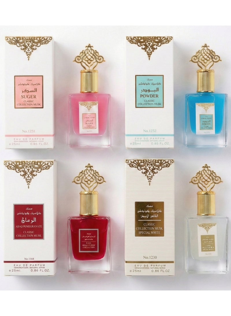Classic Musk Perfume Set, 4 pieces, 25 ml each - Image 1